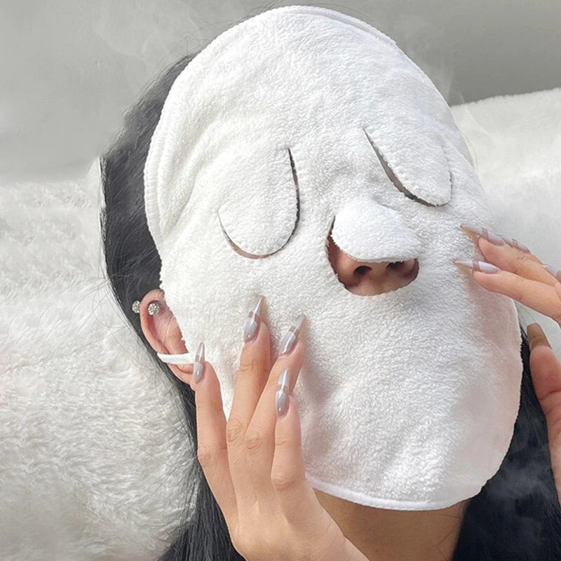 2 Cold Hot Compress Facial Towel,Reusable Spa Facial Towels Thicken Facial Skin Care Towel for Beauty Skin Care Open Shrink Pores, canybay